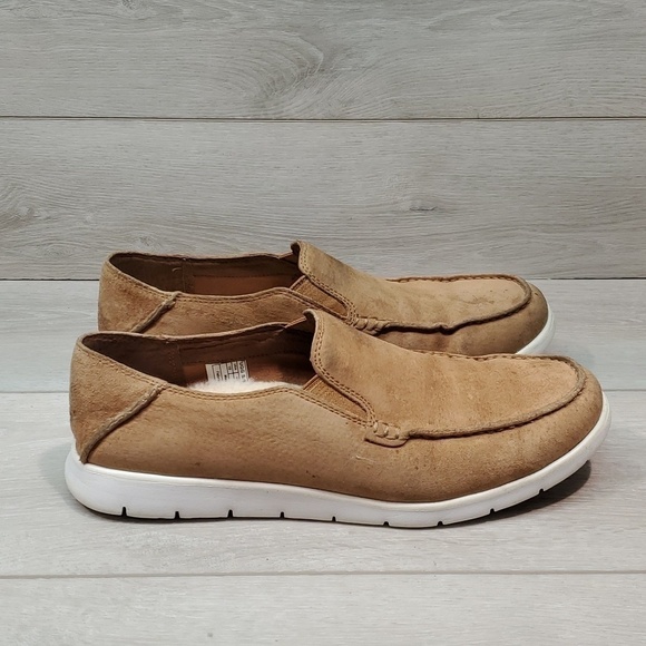 Ugg Australia Mens Colston Leather Sheepskin Loafer Chectnut Slip on shoes sz 10 main image 12